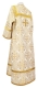 Altar server stikharion - Alania metallic brocade B1 (white-gold) back, Standard design