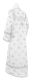 Altar server sticharion - Mirgorod metallic brocade B (white-silver) (back), Standard design