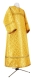 Altar server sticharion - Solovki rayon brocade S2 (yellow-gold), Economy design