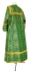 Altar server sticharion - Nicea rayon brocade S2 (green-gold) back, Standard design