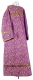 Altar server sticharion - Arkhangelsk rayon brocade S2 (violet-gold), Standard design