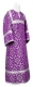 Altar server sticharion - Souzdal rayon brocade S2 (violet-silver), Economy design