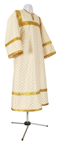 Altar server stikharion - rayon brocade S2 (white-gold)