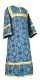 Altar server sticharion - Altaj rayon brocade S3 (blue-gold), Standard design