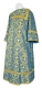 Altar server sticharion - St. George Cross rayon brocade S3 (blue-gold), Standard design