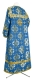 Altar server sticharion - Kostroma rayon brocade S3 (blue-gold) (back), Economy design