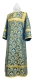 Altar server sticharion - Venets rayon brocade S3 (blue-gold), Economy design