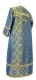 Altar server stikharion - Kazan rayon brocade S3 (blue-gold) back, Standard design