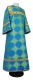 Altar server sticharion - Kolomna rayon brocade S3 (blue-gold), Standard design