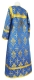 Altar server sticharion - Vine Switch rayon brocade S3 (blue-gold) (back), Economy design