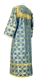 Altar server sticharion - Pokrov rayon brocade S3 (blue-gold) (back), Economy design