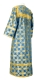 Altar server sticharion - Pokrov rayon brocade S3 (blue-gold) (back), Economy design