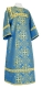 Altar server sticharion - Alania rayon brocade S3 (blue-gold), Standard design