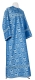Altar server sticharion - Floral Cross rayon brocade S3 (blue-silver), Standard design