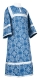 Altar server sticharion - Altaj rayon brocade S3 (blue-silver), Standard design