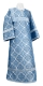 Altar server sticharion - Kazan rayon brocade S3 (blue-silver), Standard design