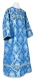 Altar server sticharion - Royal Crown rayon brocade S3 (blue-silver), Economy design