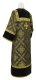 Altar server stikharion - Simeon rayon brocade S3 (black-gold) with velvet inserts back, Standard design