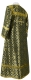 Altar server sticharion - Poutivl' rayon brocade S3 (black-gold) (back), Standard cross design