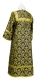 Altar server sticharion - Venets rayon brocade S3 (black-gold) back, Economy design