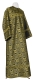 Altar server sticharion - Floral Cross rayon brocade S3 (black-gold), Standard design
