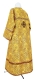 Altar server sticharion - Floral Cross rayon brocade S3 (yellow-claret-gold) (back), Standard design