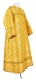 Altar server sticharion - Zlatoust rayon brocade S3 (yellow-gold), Economy design