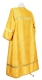Altar server sticharion - Shouya rayon brocade S3 (yellow-gold) back, Premier design