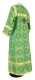 Altar server sticharion - Shouya rayon brocade S3 (green-gold) (back), Economy design