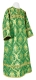 Altar server sticharion - Royal Crown rayon brocade S3 (green-gold), Economy design