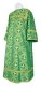 Altar server sticharion - St. George Cross rayon brocade S3 (green-gold), Standard design