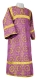 Altar server sticharion - Vologda rayon brocade S3 (violet-gold), Standard design