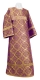 Altar server sticharion - Kazan rayon brocade S3 (violet-gold), Standard design