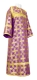 Altar server sticharion - Pokrov rayon brocade S3 (violet-gold), Economy design