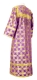 Altar server sticharion - Pokrov rayon brocade S3 (violet-gold) (back), Economy design