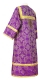 Altar server sticharion - Altaj rayon brocade S3 (violet-gold) back, Standard design