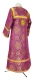 Altar server sticharion - Simeon rayon brocade S3 (violet-gold) (back), Standard design