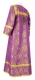 Altar server sticharion - Simeon rayon brocade S3 (violet-gold) (back), Economy design