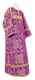 Altar server sticharion - Iveron rayon brocade S3 (violet-gold), Premium design