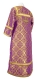 Altar server sticharion - Old-Greek rayon brocade S3 (violet-gold) back, Standard design