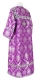 Altar server sticharion - Royal Crown rayon brocade S3 (violet-silver) (back), Economy design