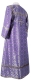 Altar server sticharion - Poutivl' rayon brocade S3 (violet-silver) (back), Standard design