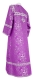 Altar server sticharion - Alania rayon brocade S3 (violet-silver) back, Standard design