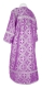 Altar server sticharion - St. George Cross rayon brocade S3 (violet-silver) (back), Standard design