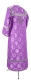 Altar server sticharion - Myra Lycea rayon brocade S3 (violet-silver) (back), Economy design