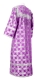 Altar server sticharion - Pokrov rayon brocade S3 (violet-silver) (back), Economy design