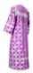 Altar server sticharion - Pokrov rayon brocade S3 (violet-silver) (back), Economy design