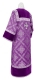 Altar server stikharion - Simeon rayon brocade S3 (violet-silver) with velvet inserts back, Standard design