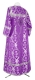 Altar server sticharion - Mirgorod rayon brocade S3 (violet-silver) (back), Economy design