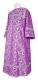 Altar server sticharion - St. George Cross rayon brocade S3 (violet-silver), Standard design